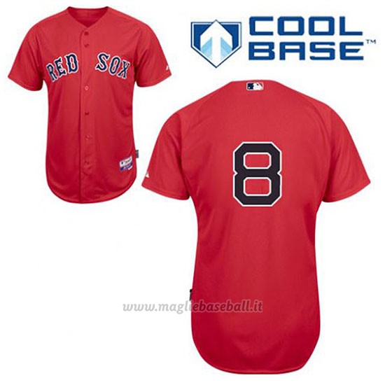 Maglia Baseball Uomo Boston Red Sox 8 Carl Yastrzemski Rosso Alterner Cool Base